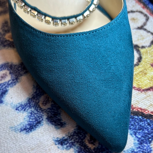 Nine West Woman Mule Teal with rhinestones - Picture 5 of 6